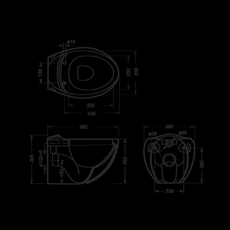 Унитаз Sanita Luxe Ringo RNGSLWH0104 белый с сиденьем микролифт
